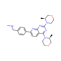 CNCc1ccc(-c2ccc3c(N4CCOC[C@@H]4C)nc(N4CCOC[C@@H]4C)nc3n2)cc1 ZINC000113726919