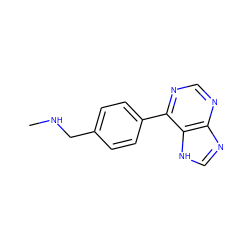 CNCc1ccc(-c2ncnc3nc[nH]c23)cc1 ZINC000016052553