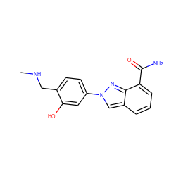 CNCc1ccc(-n2cc3cccc(C(N)=O)c3n2)cc1O ZINC000045366456