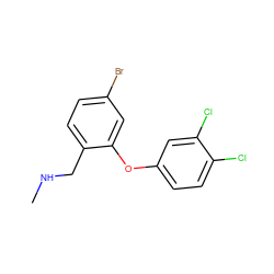 CNCc1ccc(Br)cc1Oc1ccc(Cl)c(Cl)c1 ZINC000034030604