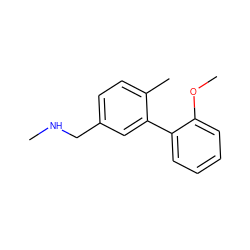 CNCc1ccc(C)c(-c2ccccc2OC)c1 ZINC000097917783