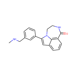 CNCc1cccc(-c2cc3cccc4c3n2CCNC4=O)c1 ZINC000003832206