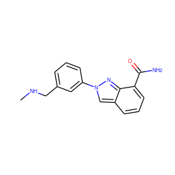 CNCc1cccc(-n2cc3cccc(C(N)=O)c3n2)c1 ZINC000049112026