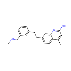 CNCc1cccc(CCc2ccc3c(C)cc(N)nc3c2)c1 ZINC001772572342