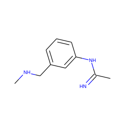 CNCc1cccc(NC(C)=N)c1 ZINC000013780425