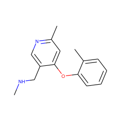 CNCc1cnc(C)cc1Oc1ccccc1C ZINC000029125286