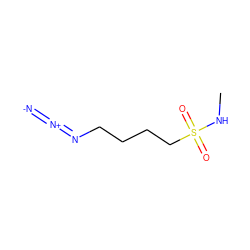 CNS(=O)(=O)CCCCN=[N+]=[N-] ZINC000096168500