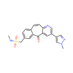 CNS(=O)(=O)Cc1ccc2ccc3ncc(-c4cnn(C)c4)cc3c(=O)c2c1 ZINC000095585383