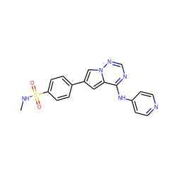 CNS(=O)(=O)c1ccc(-c2cc3c(Nc4ccncc4)ncnn3c2)cc1 ZINC000299830436