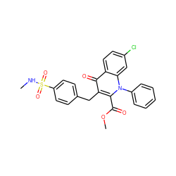 CNS(=O)(=O)c1ccc(Cc2c(C(=O)OC)n(-c3ccccc3)c3cc(Cl)ccc3c2=O)cc1 ZINC000095560132