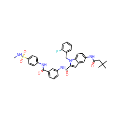 CNS(=O)(=O)c1ccc(NC(=O)c2cccc(NC(=O)c3cc4cc(NC(=O)CC(C)(C)C)ccc4n3Cc3ccccc3F)c2)cc1 ZINC000028525852