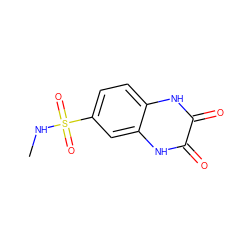 CNS(=O)(=O)c1ccc2[nH]c(=O)c(=O)[nH]c2c1 ZINC000002478026