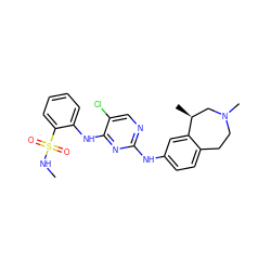 CNS(=O)(=O)c1ccccc1Nc1nc(Nc2ccc3c(c2)[C@@H](C)CN(C)CC3)ncc1Cl ZINC000169345263