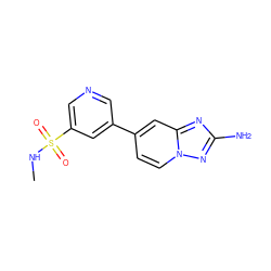 CNS(=O)(=O)c1cncc(-c2ccn3nc(N)nc3c2)c1 ZINC000095559141