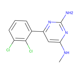 CNc1cc(-c2cccc(Cl)c2Cl)nc(N)n1 ZINC000098208167