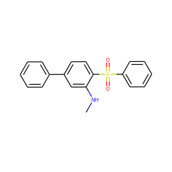 CNc1cc(-c2ccccc2)ccc1S(=O)(=O)c1ccccc1 ZINC000075567004