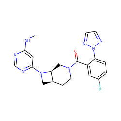 CNc1cc(N2C[C@@H]3CCN(C(=O)c4cc(F)ccc4-n4nccn4)C[C@@H]32)ncn1 ZINC000145644349