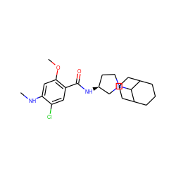 CNc1cc(OC)c(C(=O)N[C@H]2CCN(C3C4CCCC3CCC4)C2)cc1Cl ZINC000026669038