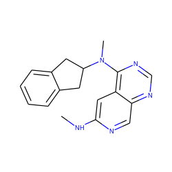 CNc1cc2c(N(C)C3Cc4ccccc4C3)ncnc2cn1 ZINC000040408520