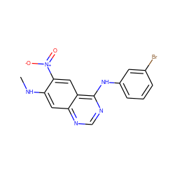 CNc1cc2ncnc(Nc3cccc(Br)c3)c2cc1[N+](=O)[O-] ZINC000003815258