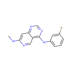 CNc1cc2ncnc(Nc3cccc(Br)c3)c2cn1 ZINC000021289044