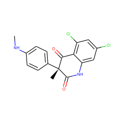 CNc1ccc([C@@]2(C)C(=O)Nc3cc(Cl)cc(Cl)c3C2=O)cc1 ZINC000028978523