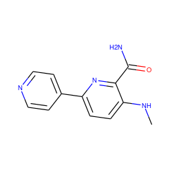 CNc1ccc(-c2ccncc2)nc1C(N)=O ZINC000653801647