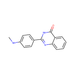 CNc1ccc(-c2nc3ccccc3c(=O)[nH]2)cc1 ZINC000073196239