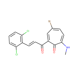 CNc1ccc(Br)cc(C(=O)/C=C/c2c(Cl)cccc2Cl)c1=O ZINC000008397989