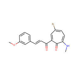 CNc1ccc(Br)cc(C(=O)/C=C/c2cccc(OC)c2)c1=O ZINC000004667401