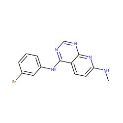 CNc1ccc2c(Nc3cccc(Br)c3)ncnc2n1 ZINC000003815248