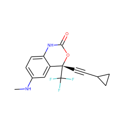 CNc1ccc2c(c1)[C@@](C#CC1CC1)(C(F)(F)F)OC(=O)N2 ZINC000005852601