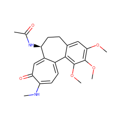 CNc1ccc2c(cc1=O)[C@@H](NC(C)=O)CCc1cc(OC)c(OC)c(OC)c1-2 ZINC000001595462