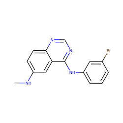 CNc1ccc2ncnc(Nc3cccc(Br)c3)c2c1 ZINC000003815140