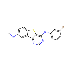 CNc1ccc2sc3c(Nc4cccc(Br)c4)ncnc3c2c1 ZINC000013803531