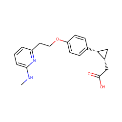 CNc1cccc(CCOc2ccc([C@@H]3C[C@@H]3CC(=O)O)cc2)n1 ZINC000028648115