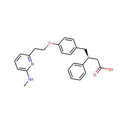 CNc1cccc(CCOc2ccc(C[C@@H](CC(=O)O)c3ccccc3)cc2)n1 ZINC000013489433