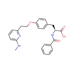 CNc1cccc(CCOc2ccc(C[C@H](NC(=O)c3ccccc3)C(=O)O)cc2)n1 ZINC000084670192