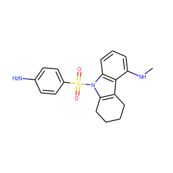 CNc1cccc2c1c1c(n2S(=O)(=O)c2ccc(N)cc2)CCCC1 ZINC000036093361