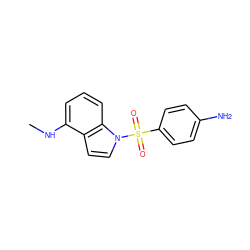 CNc1cccc2c1ccn2S(=O)(=O)c1ccc(N)cc1 ZINC000028529044