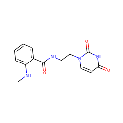 CNc1ccccc1C(=O)NCCn1ccc(=O)[nH]c1=O ZINC000145039966