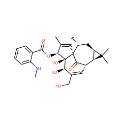 CNc1ccccc1C(=O)O[C@H]1C(C)=C[C@]23C(=O)[C@@H](C=C(CO)[C@@H](O)[C@]12O)[C@H]1[C@@H](C[C@H]3C)C1(C)C ZINC000103224657