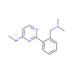 CNc1ccnc(-c2ccccc2CN(C)C)n1 ZINC000004268430