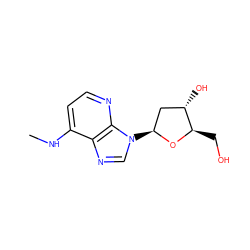 CNc1ccnc2c1ncn2[C@H]1C[C@H](O)[C@@H](CO)O1 ZINC000006481988