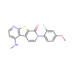 CNc1ccnc2sc3c(=O)n(-c4ccc(OC)cc4F)ccc3c12 ZINC000035279756