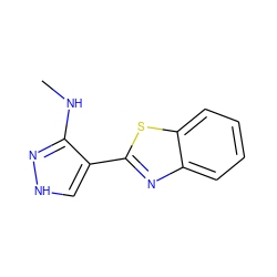 CNc1n[nH]cc1-c1nc2ccccc2s1 ZINC000114400302