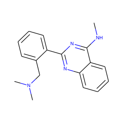 CNc1nc(-c2ccccc2CN(C)C)nc2ccccc12 ZINC000004264876