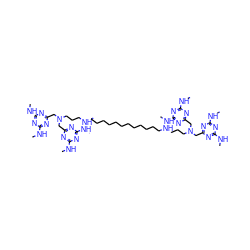 CNc1nc(CN(CCCNCCCCCCCCCCCCNCCCN(Cc2nc(NC)nc(NC)n2)Cc2nc(NC)nc(NC)n2)Cc2nc(NC)nc(NC)n2)nc(NC)n1 ZINC000169295555