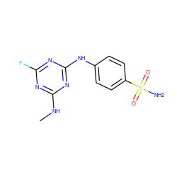 CNc1nc(F)nc(Nc2ccc(S(N)(=O)=O)cc2)n1 ZINC000096940379