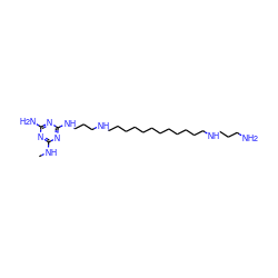 CNc1nc(N)nc(NCCCNCCCCCCCCCCCCNCCCN)n1 ZINC000013864376